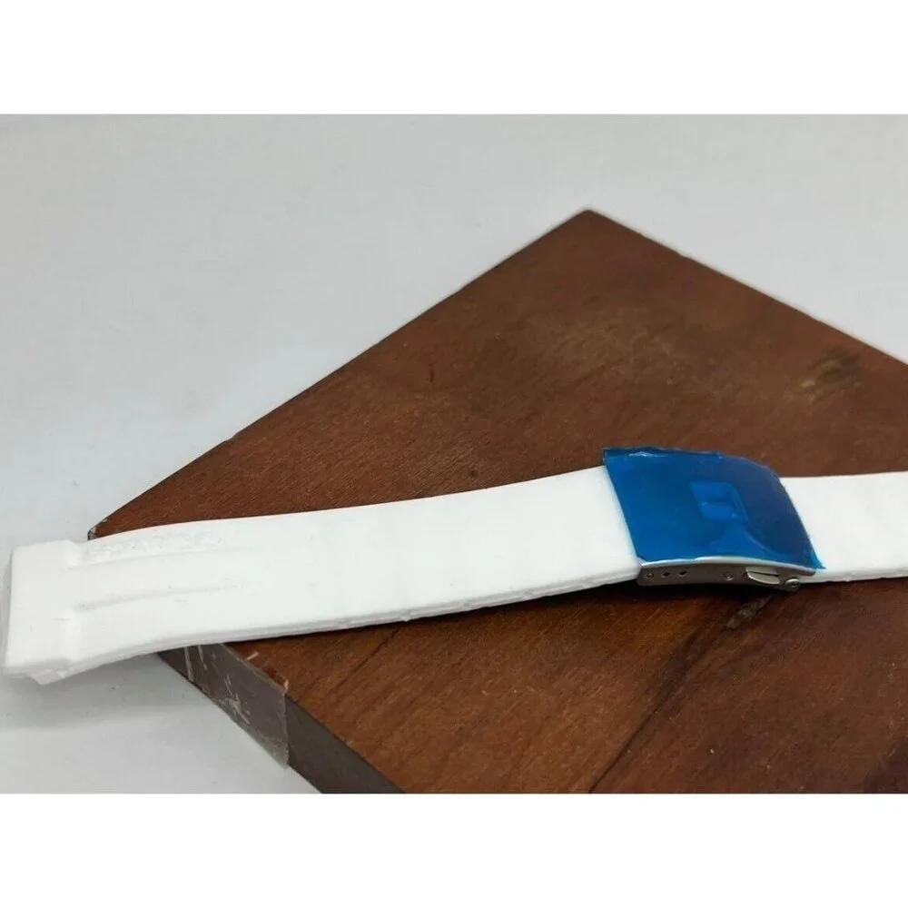 Men's Watch Band For Tissot T-Race Replacement White Rubber Strap 21mm